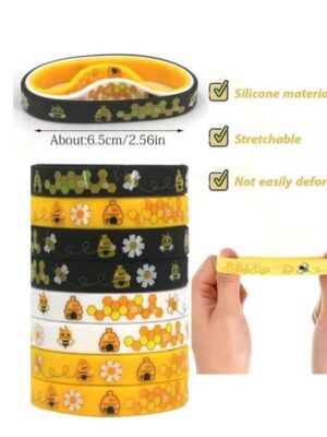 Bee Party Favors Silicone Wristbands