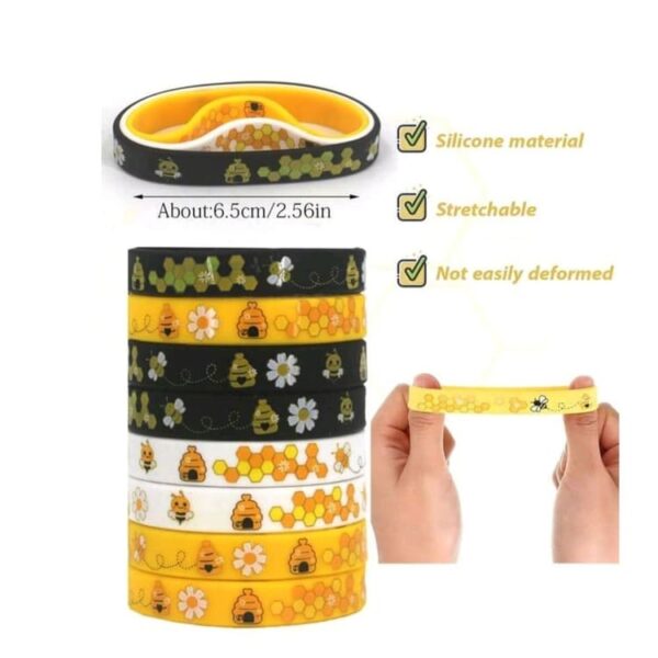 Bee Party Favors Silicone Wristbands