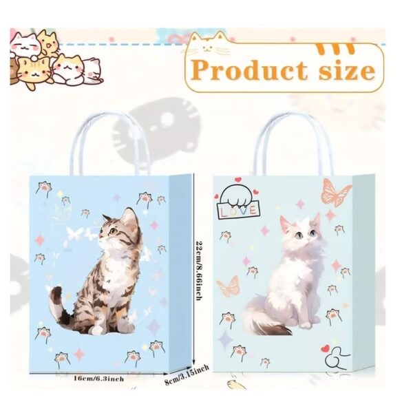Cat Party Favor Bags With Handle Dimensions