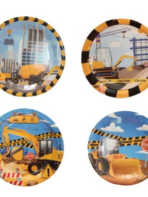 Construction Paper Plates Small 8 Piece Assorted Designs