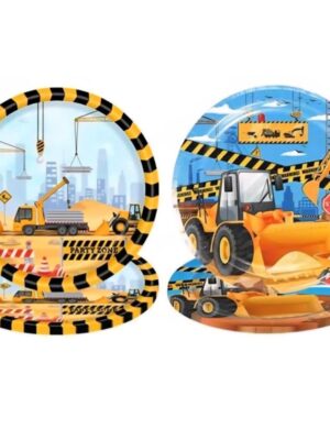 Construction Party Plates Assorted Designs