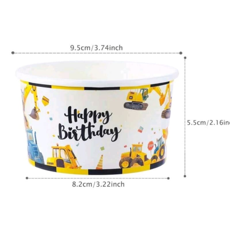 Construction Party Treat Cups – 6 Piece 1 Construction Party Treat Cups