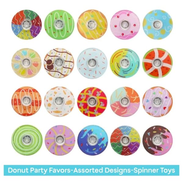 Donut Party Favors Spinner Toys Random Designs