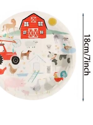 Farm Animal Paper Plates Small