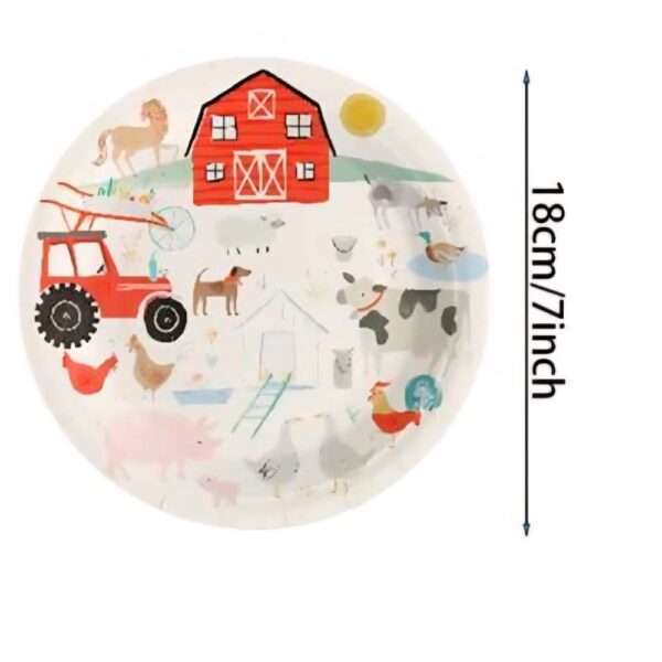Farm Animal Paper Plates Small