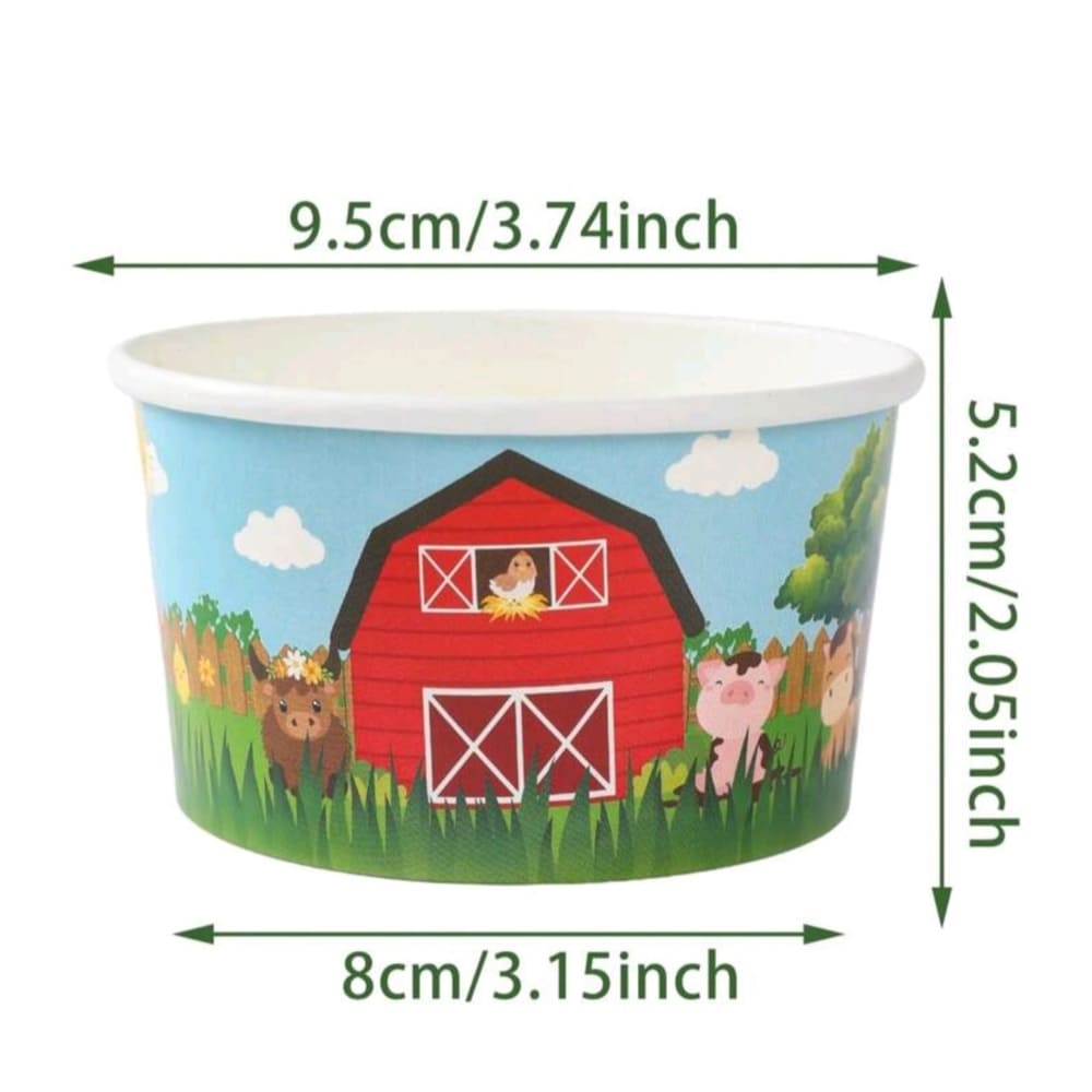 Farm Animal Party Snack Cups-10 Piece 1 Farm Animal Serving Paper Cup