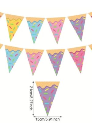 Ice Cream Paper Bunting Prestrung