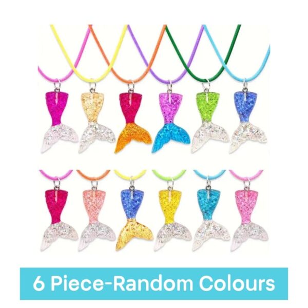 Mermaid Party Favors Necklace Six Piece Random Colours