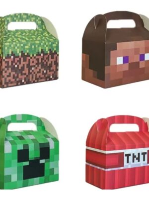 Party Favor Boxes Pixel Miner Video Game Themed Party Supplies