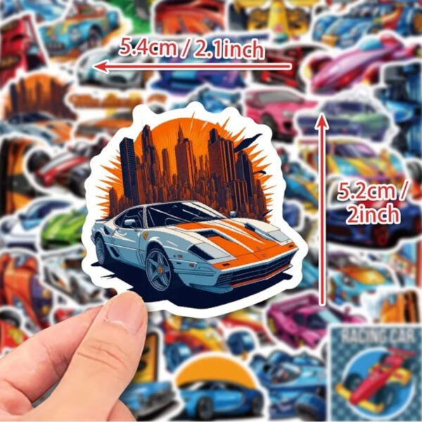 Race Car Party Stickers Party Favors 50 Piece