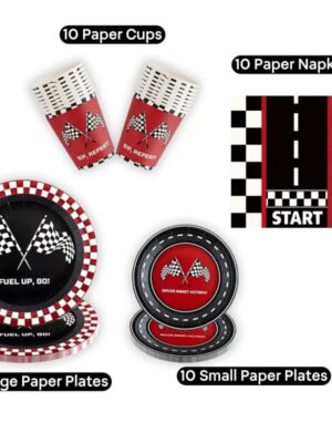 Race Car Tableware Set For 10 Guests