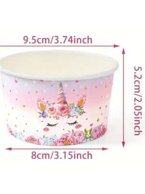 Unicorn Party Paper Treat Cups Unicorn Disposable Tableware