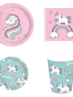 Unicorn Table Ware Set 8 Guests