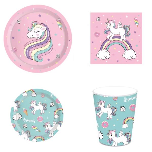 Unicorn Table Ware Set 8 Guests