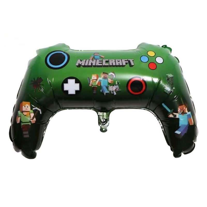 Video Game Controller Foil Balloon-2 Piece 1 Video Controller Shaped Foil Balloon Minecraft Inspired Party Decoration