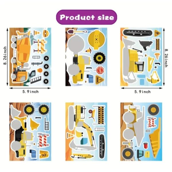 Construction Activity Sheet Stickers