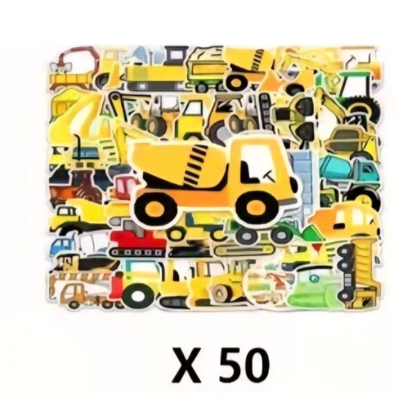 Construction Party Stickers 50 Assorted Stickers