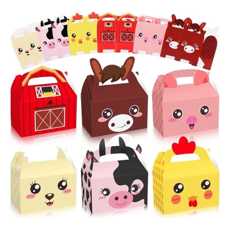 Farm Animal Party Favor Boxes 6 Piece 1 Farm Animal Favor Boxes 6 Piece