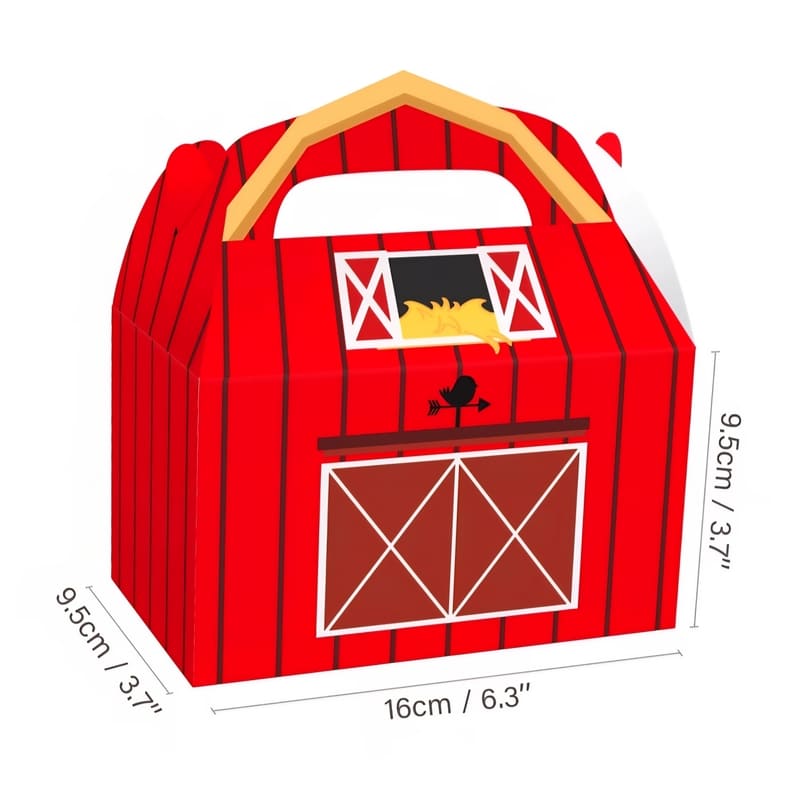 Farm Animal Party Favor Boxes 6 Piece 2 Farm Animal Favor Boxes Dimensions