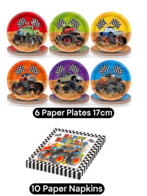 Monster Truck Disposable Tableware