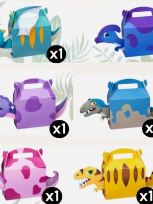 Party Favor Boxes Dinosaur 6 Piece