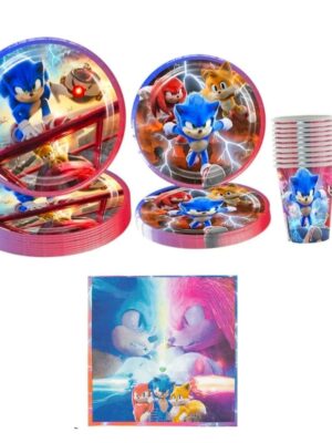 Sonic Themed Party Disposable Tableware