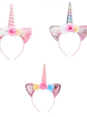 Unicorn Sequin Headbands 3 Piece