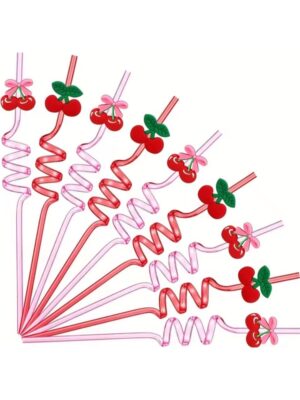 Cherry Party Favors Plastic Straws