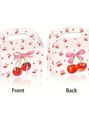 Cherry Pink Bow Favor Boxes