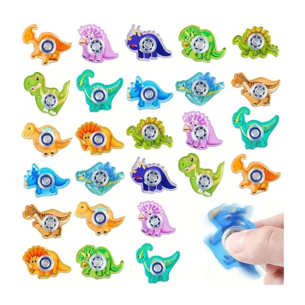 Dinosaur Party Favors-Mini Fidget Spinner-6 Piece 1 Dinosaur Party Favors Fidget Spinners Assorted Designs