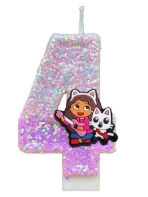Gabby Themed Birthday Candle Number Four