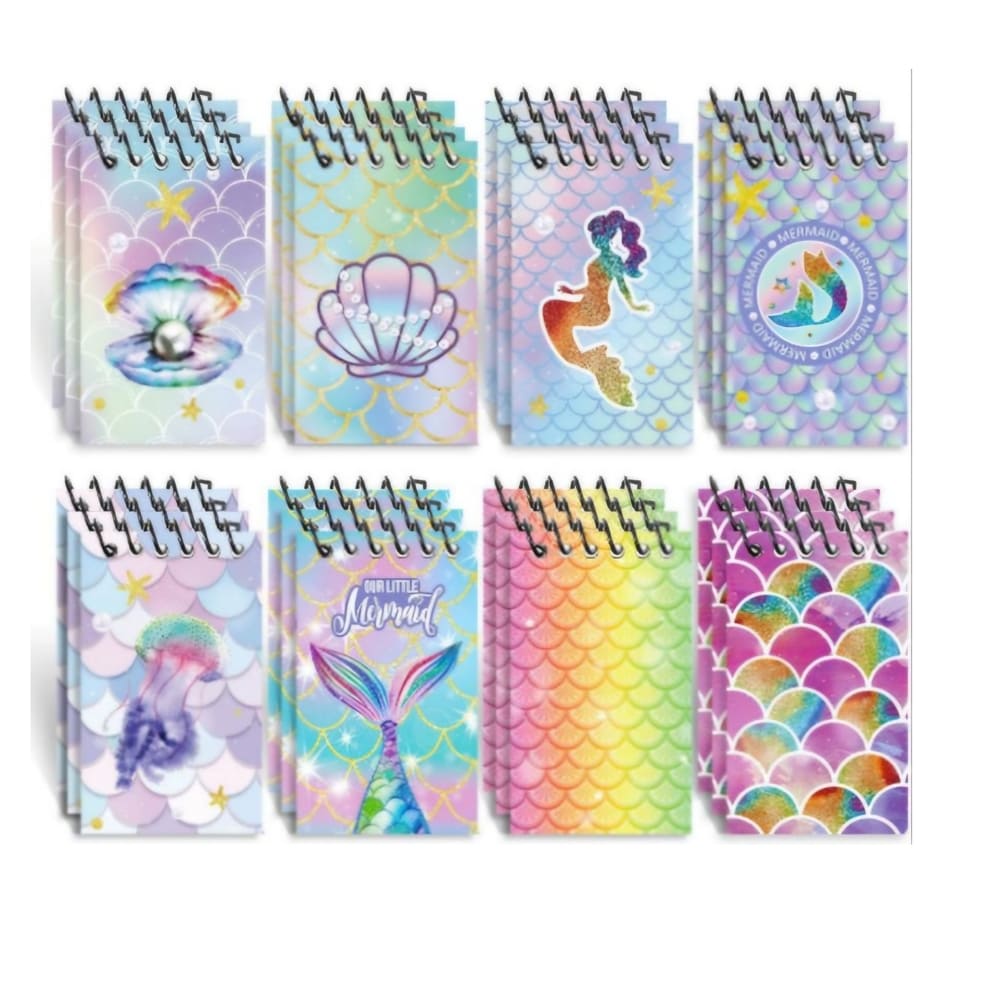 Party Favors Mini Notebooks – Mermaid Theme – 8 Piece 1 Mermaid Party Favors Mini Notebooks
