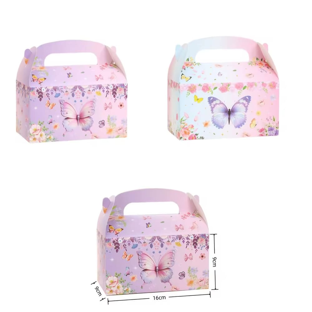 Party Favor Boxes – Butterfly Theme – 12 Piece (2 Designs, 6 of Each) 1 Party Favor Boxes Butterfly Themed