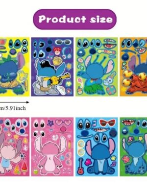 Party Favors Activity Stickers Sheets Stitch Themed
