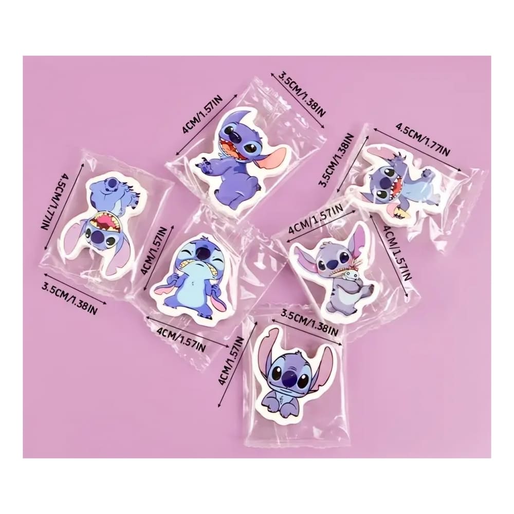 Party Favors Stitch Theme-Erasers-6 Piece 1 Party Favors Erasers Stitch Themed