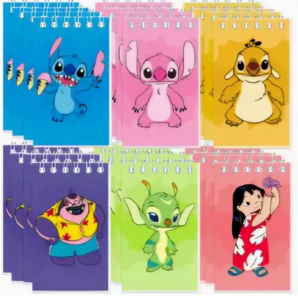 Party Favors Mini Notebooks-Stitch Theme-6 Piece 1 Party Favors Mini Notebooks Stitch Themed