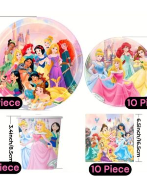 Party Tableware Set Princess Themed
