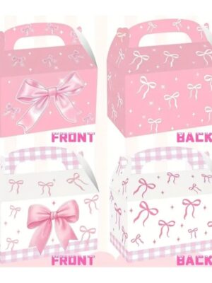 Pink Bow Party Favor Boxes