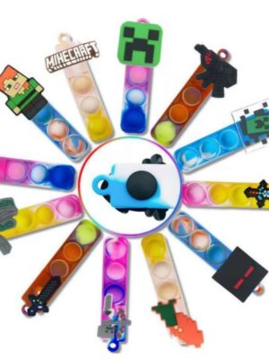 Pixel Party Favors Pop Fidget Keyrings