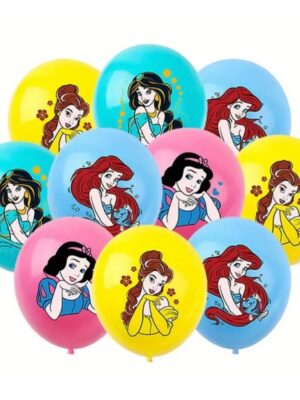 Princess Themed Latex Balloons 8 Piece