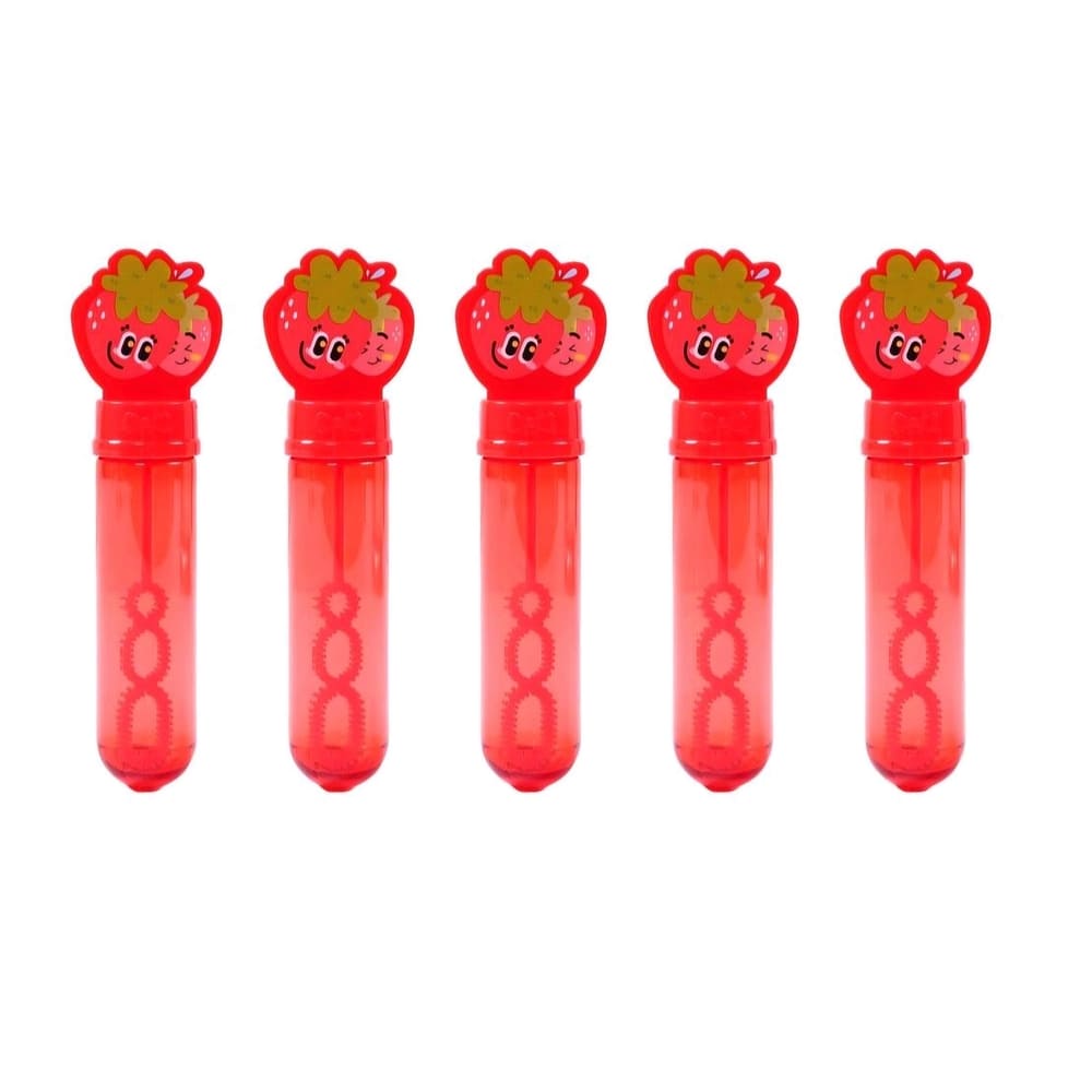 Strawberry Party Favors Bubble Wands-6 Piece 1 Strawberry Party Favors Bubble Wands No Liquid