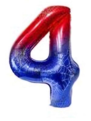 Super Hero Number Four Foil Balloon