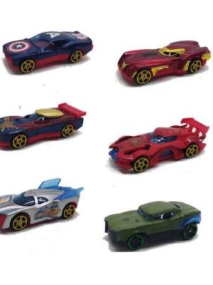 Superhero Party Favors Six Assorted Mini Cars