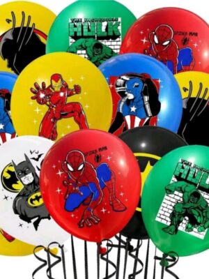Superhero Themed Latex Balloons