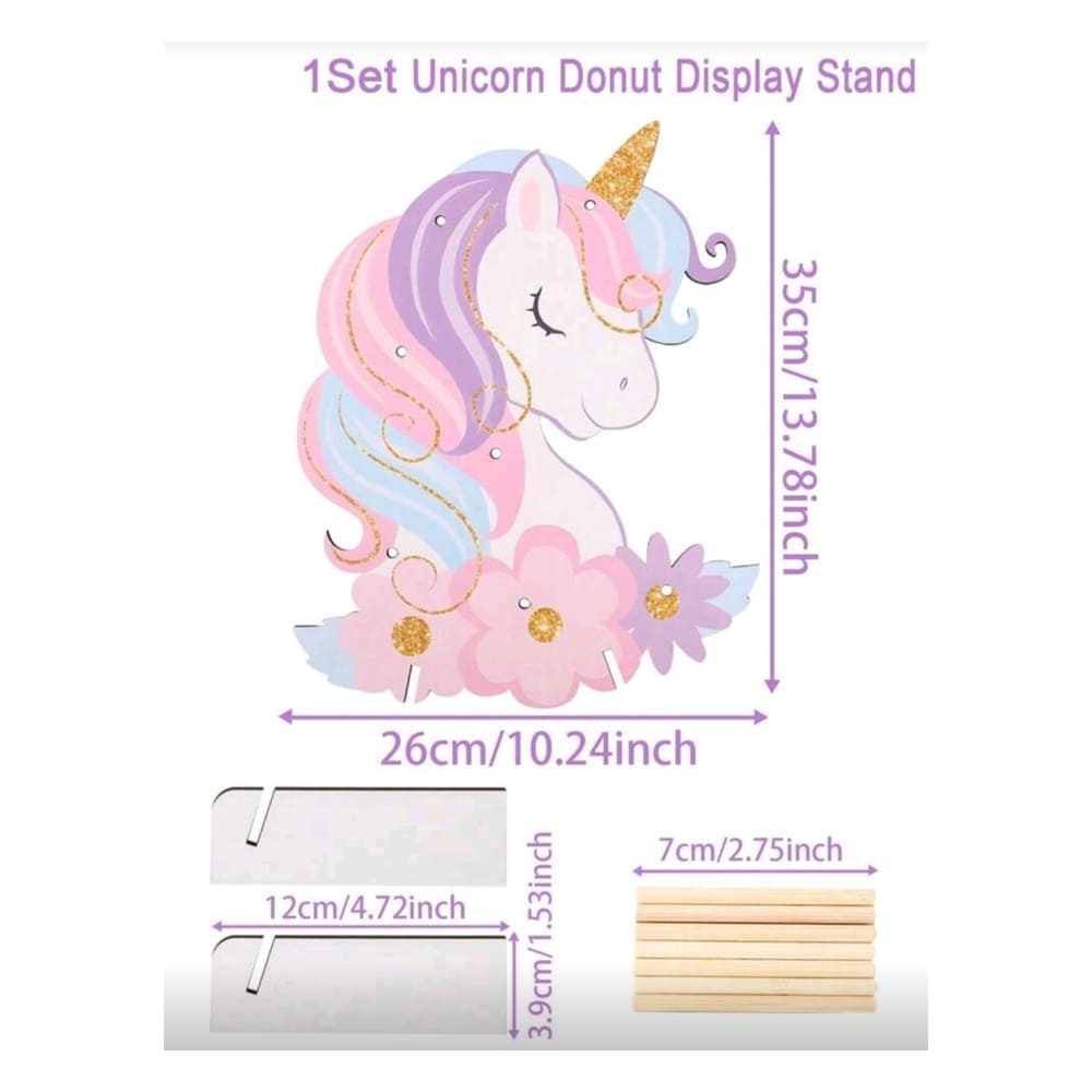Unicorn Donut Display Stand 2 Unicorn Party Donut Stand Dimensions