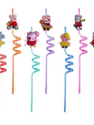 Peppa Pig Party Favors Plastic Straws