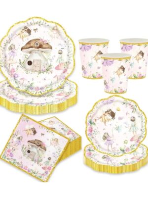 Pretty Party Shop 5 Fairy Party Table Ware Set 12 Guests