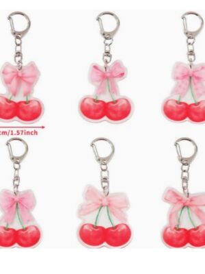 Pretty Party Shop 11 Party Favors Keyrings Cherry Themed