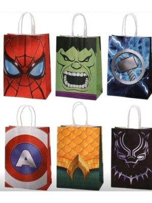 Party Favor Bags With Handle Avenger Themed