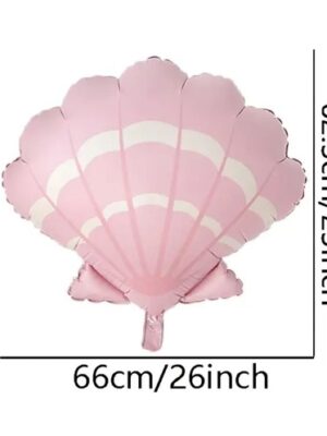 Shell Shaped Foil Balloon Pink Matte